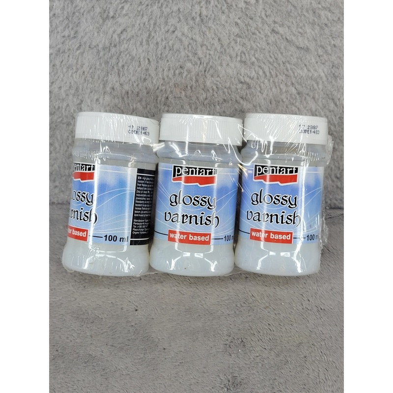 Pentart Glossy Varnish Water Based 100ml Set of 3 Craft Supplies