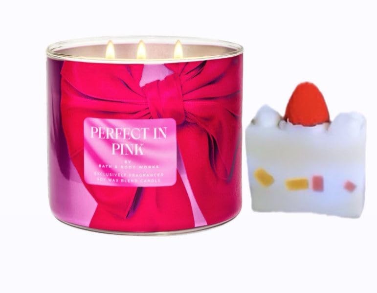 Perfect in Pink - White Barn Bath/Body Work- 3-Wick Scented Candle Multicolor