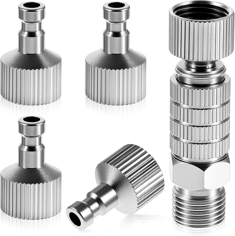 Airbrush Quick Disconnect Coupler Release Fitting Adapter Kit with 5 pcs 1/8″