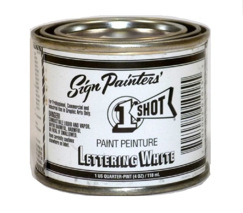 1-Shot 101-L Lettering Enamel White 4 oz