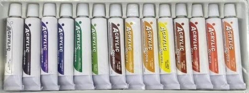 14 COLORS ACRYLIC PAINTS 12 ml each Rainbow Pigments New in Packaging