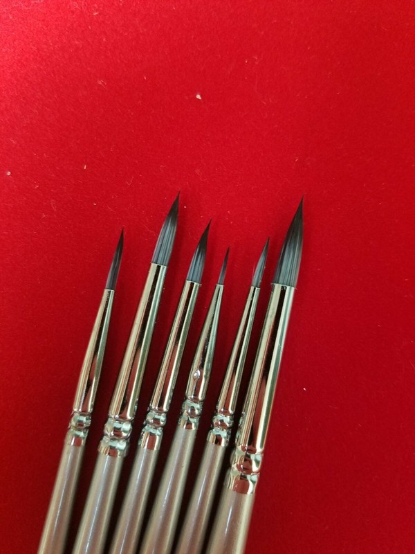 Miniature Artist 6 Paint Brush Set Nylon dnd warhammer