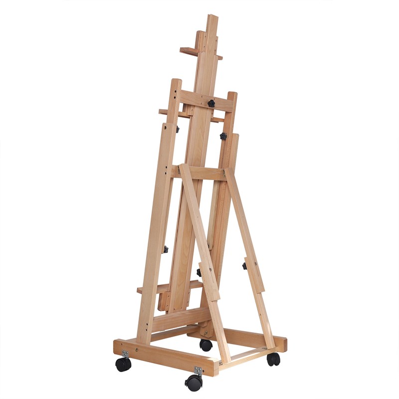 Studio Artist Easel Adjustable H-Frame Red Beech Wood Painting Art Easel Stand gallery