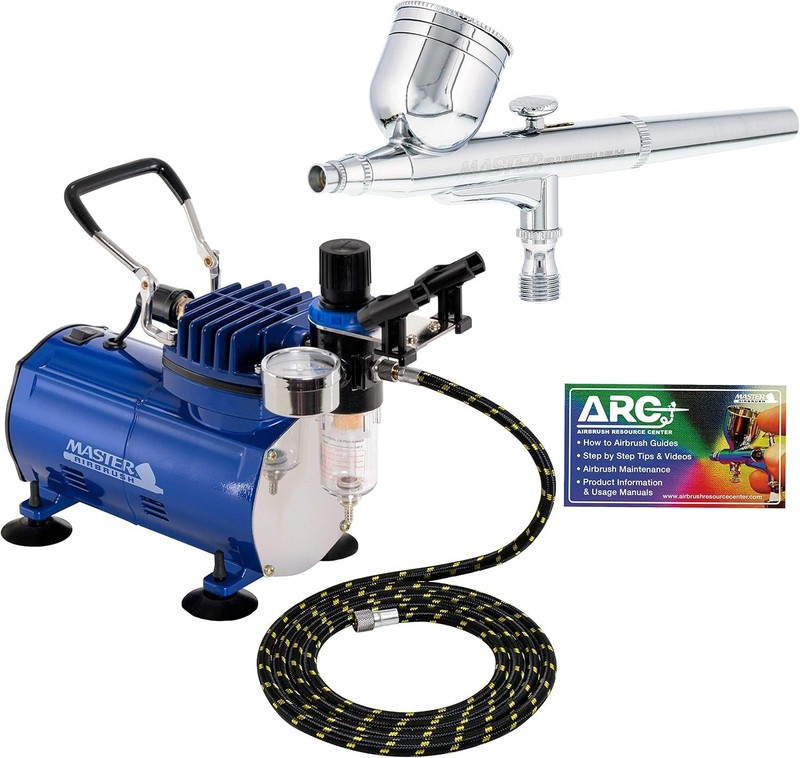 Multi-Purpose Gravity Feed Airbrush & Compressor - Ideal for Artists and Crafts gallery