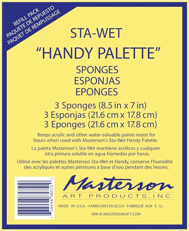 Masterson Sta-Wet Handy Palette, 3 Pack