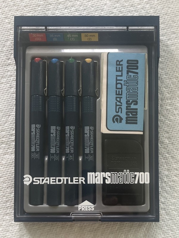 New Vintage Staedtler Marsmatic 700 S4 A6 Technical Pens