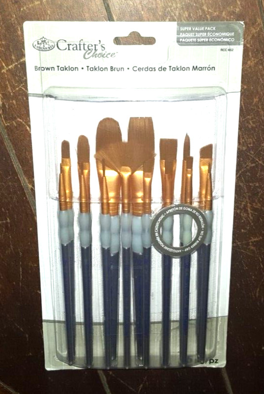 Royal & Langnickel 15pc Super Value Pack: BROWN TAKLON Brushes! Item #RCC602