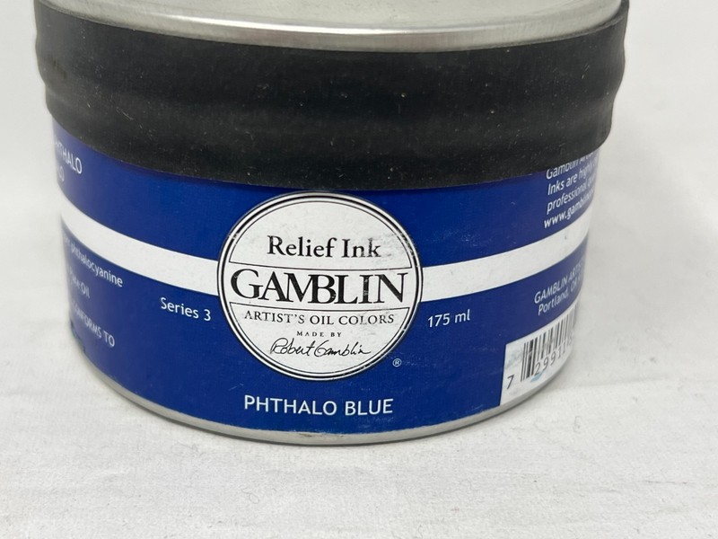 Gamblin Relief Ink Phthalo Blue 175Ml Office Product gallery