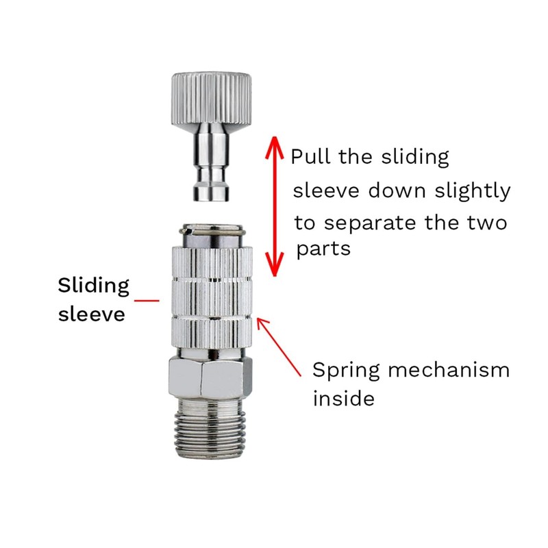 14pcs Airbrush Adapter Kit with Quick Release Coupler, Universal 1/8" & 1/4" ... gallery