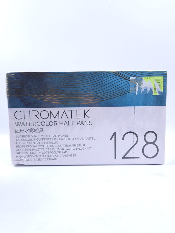 CHROMATEK Watercolor Paint Set, 128 Vivid Colors in Portable Box With Pad, Brush gallery