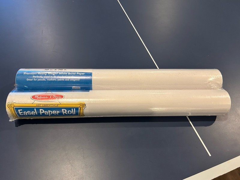 NEW Melissa & Doug 18" Easel Paper Roll 75 Feet White Premium Heavy Weight Bond