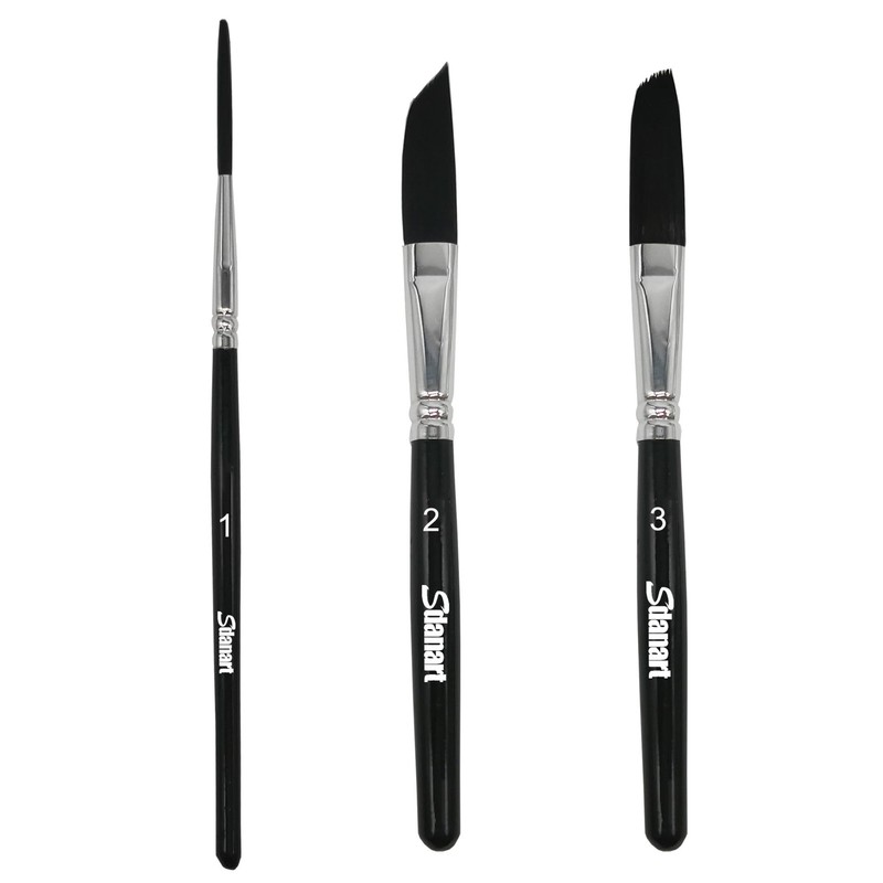 3 PCS Pinstriping Brush Set Long Liner Script Sword Professional Art