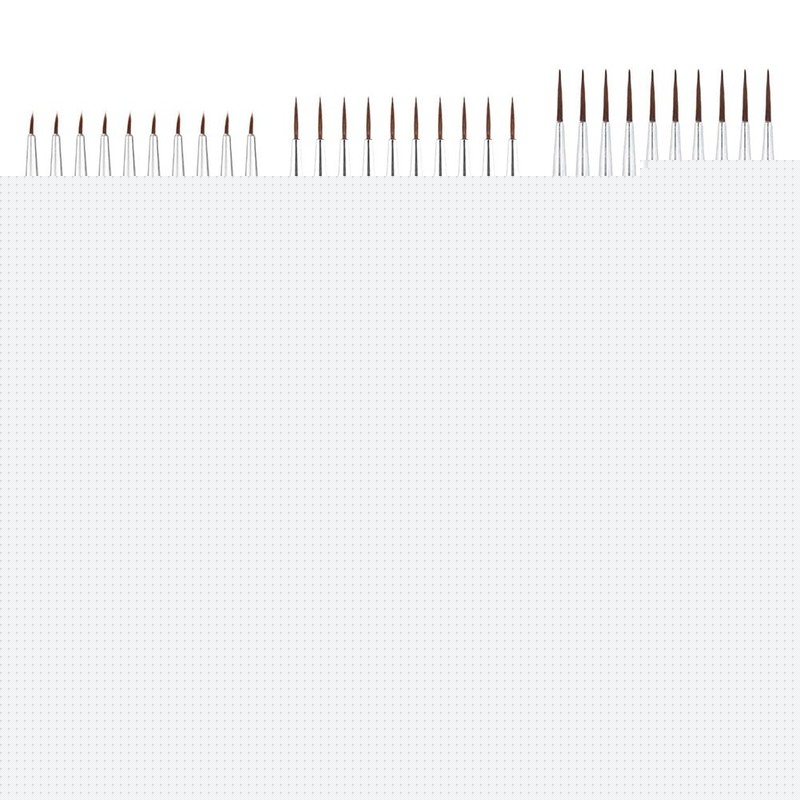 30Pcs Small Detail Paint Brushes, 3 Sizes 0 00 000 Small Lined Tip Paint7849