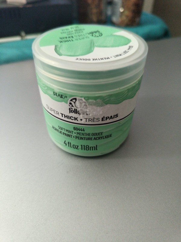 ,,Folkart Super Thick Acrylic Paint 4oz Soft Mint Green New.
