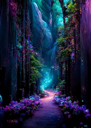 Landscape 5D Diamond Painting Kits for Adults, Tree Cross Diamond Art Kits
