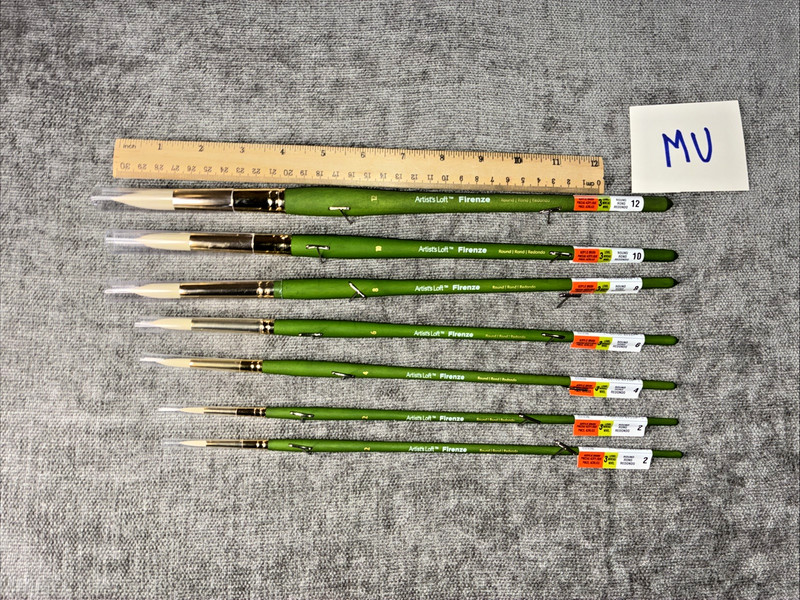 Set of 7 Artist's Loft Firenze Set of Paint Brushes, Level 3, Acrylic, Oil NEW gallery