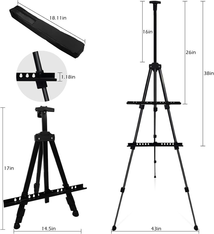 Art Painting Display Artist Easel Stand,Ns Jymb Portable Metal Adjustable Easels gallery