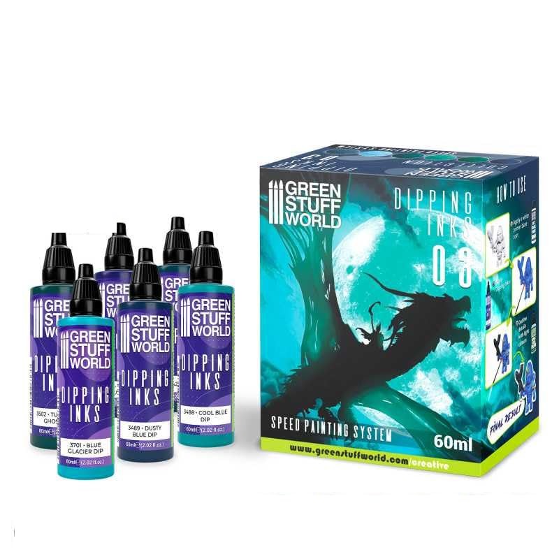 Green Stuff World Paint Set 11695 – Dipping Ink Contrast Paint Collection 03