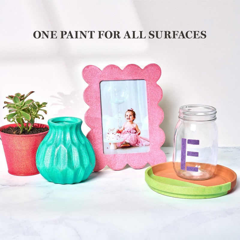 Martha Stewart Multi-Surface Specialty 10 pc Paint Set, Rainbow Sparkle gallery