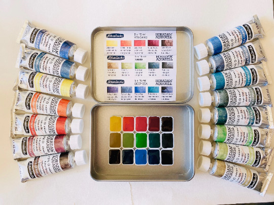 German SCHM1NCKE HORADAM Super Granulation Watercolors Trial Set，repackaged 1ml
