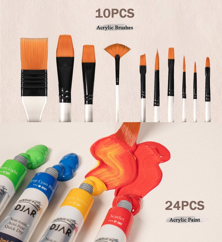 89 pcs Acrylic Paint Set with French Easel for Professional Artist, Painting ... gallery