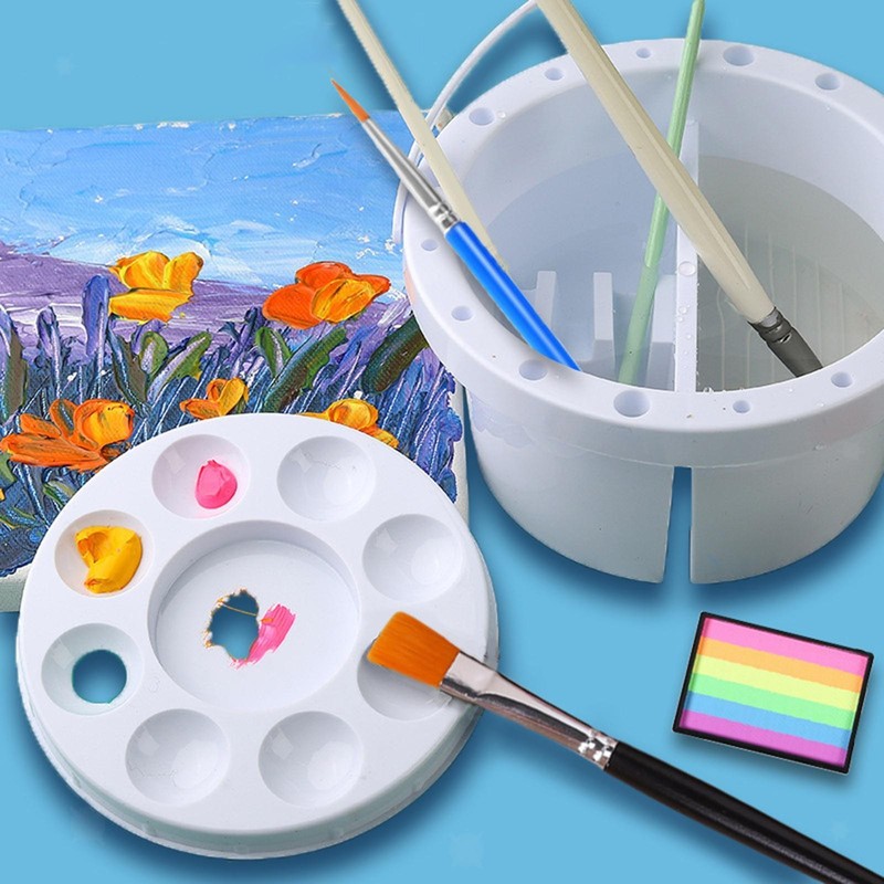 Paint Brush Cleaner Brush Washing Bucket for Fine Art Classroom Artists