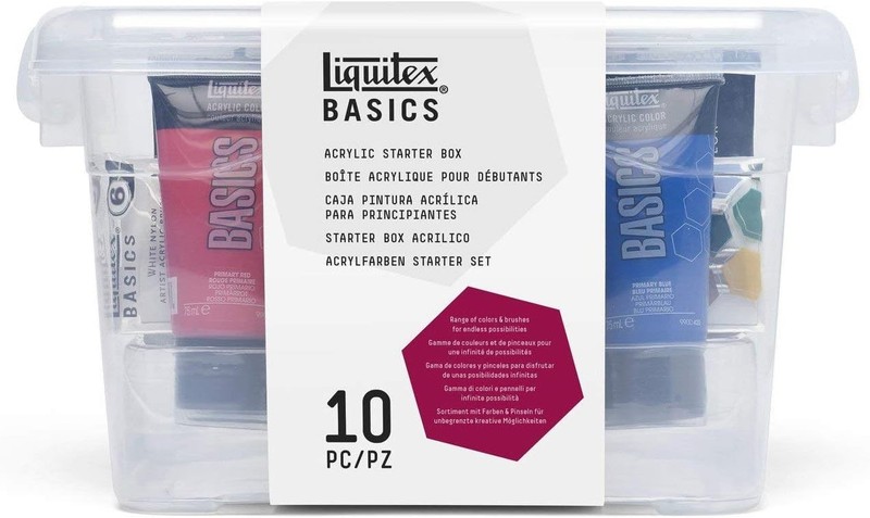 Liquitex BASICS Acrylic Paint Set, 9 x 75ml 1 Count (Pack of 1), Assorted gallery