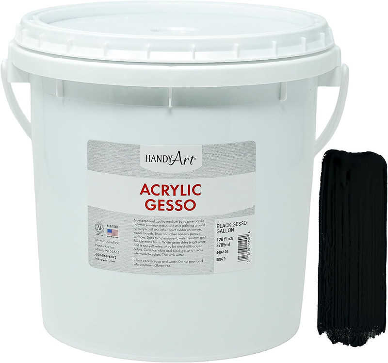 Student Acrylic Gallon, Black Gesso,440-104, 128 Fl Oz (Pack of 1)