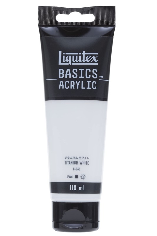 Liquitex Basics Acrylic Paint 4 Fl Oz Titanium White 118ml Single Item
