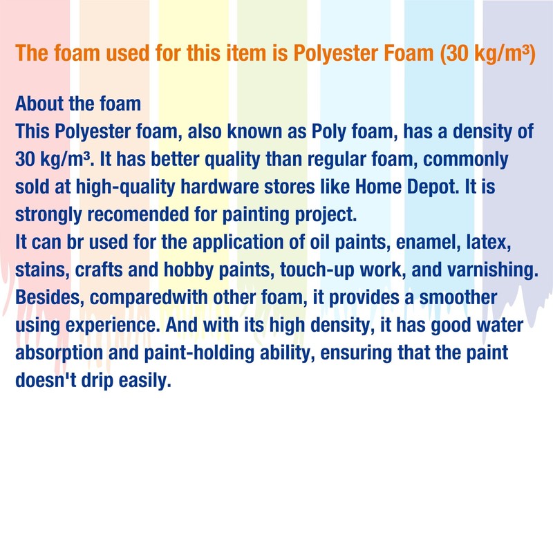 Poly Foam Brushes 2inch 18pcs, High Density Foam Paint Brush for Painting, St... gallery