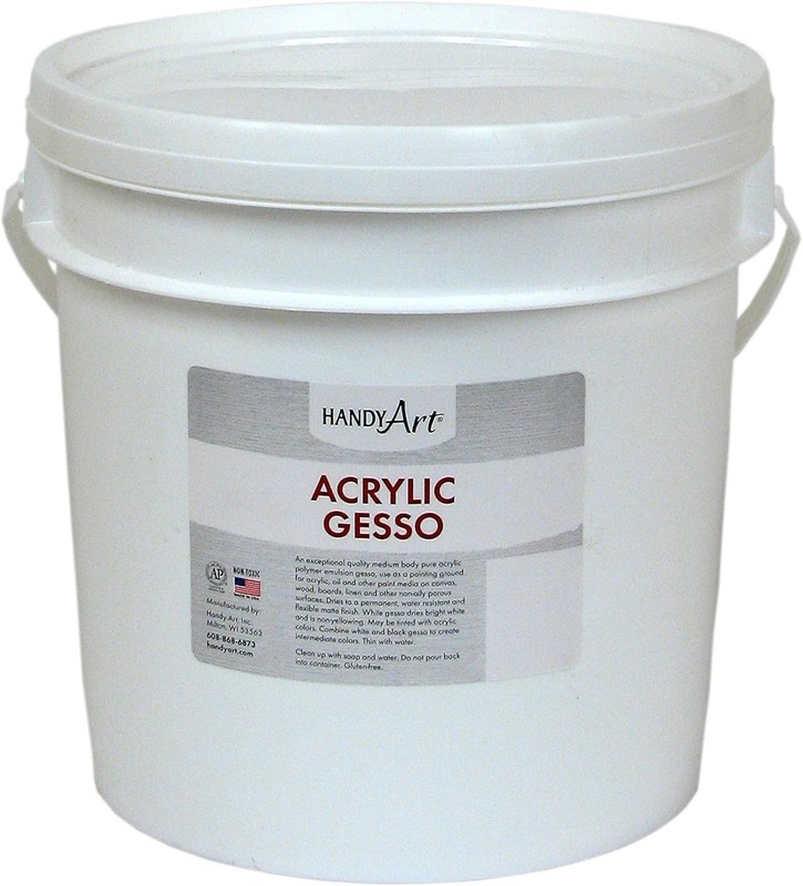 Handy Art Student Acrylic Gallon, Black 128 Fl Oz (Pack of 1), Gesso