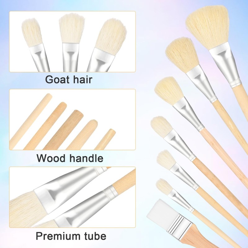Mop Brush for Acrylic Painting, 7 Pieces Versatile Blending Brush Paint Brushes gallery