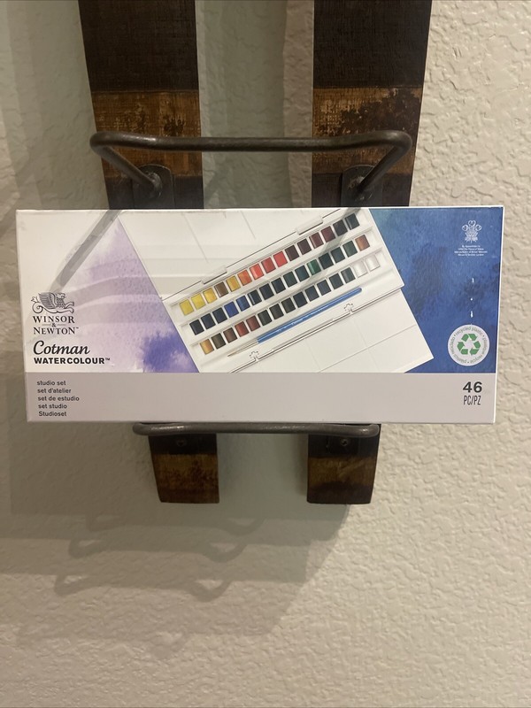Winsor & Newton Cotman Watercolour Studio Set 46pcs Half Pan w/ Brush **NEW**