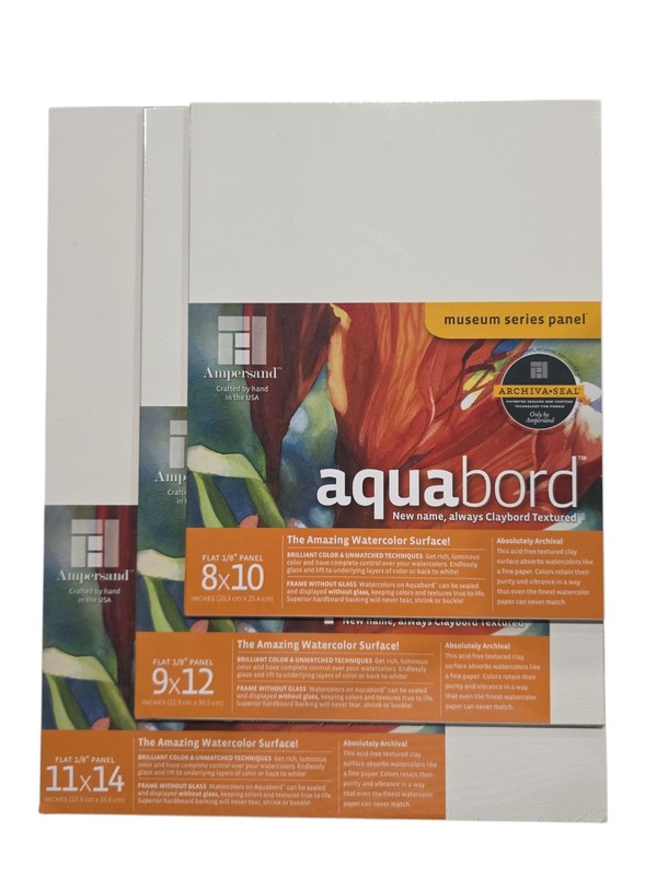 Lot of 3 - Ampersand aquabord 1/8 Inch 8X10, 9x12 and 11x14 Sealed