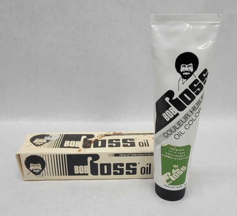 Lot of 5 BOB ROSS Oil Color 5 oz Tubes New Old Stock - Black 2 Yellows 2 Greens gallery