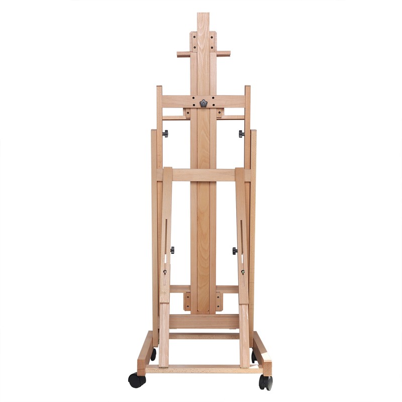 Adjustable H-Frame Studio Artist Easel Red Beech Wood Painting Art Easel Stand gallery