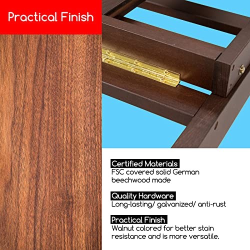 Heavy Duty H-Frame Studio Easel Stand, Large Adjustable Solid Beech Walnut gallery