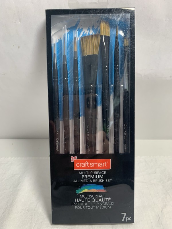 Craft Smart Multi Surface Premium All Media Brush Set 7pc