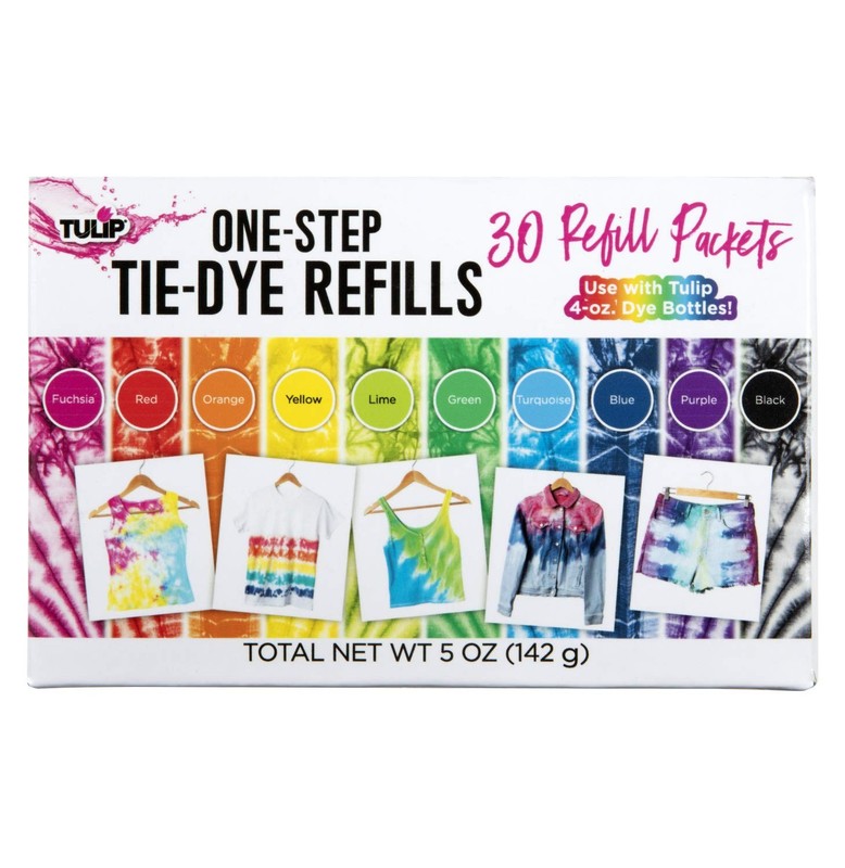 Tie Dye Kit Refills Rainbow Multicolor 30 Pack Tulip One Step