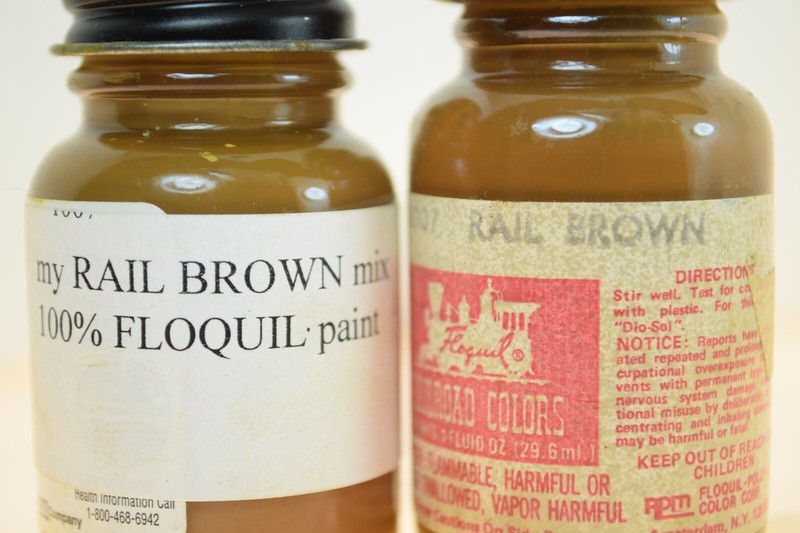 FLOQUIL RAIL BROWN PAINT my mix, 100% floquil paint, 100% consistancy, no thinne