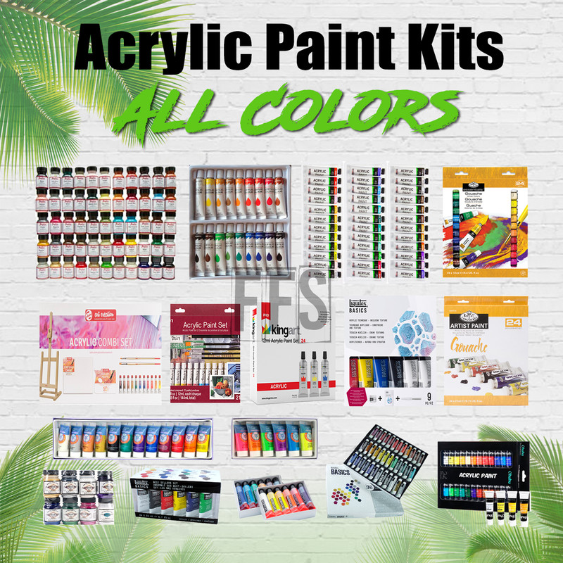 Acrylic Paint Kit Sets Art Supplies Painting Lot Student Professional ALL COLORS