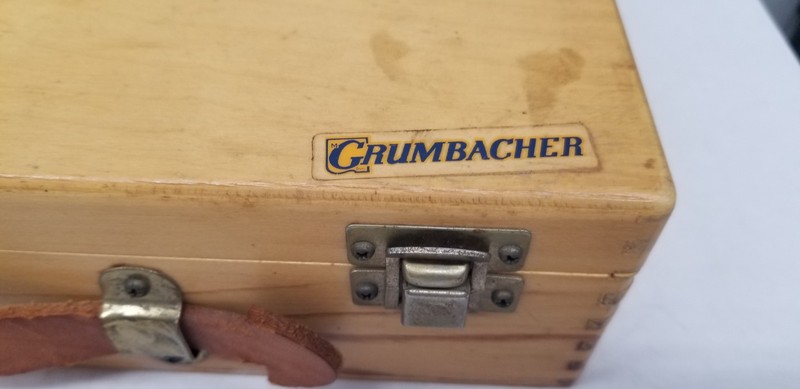 Vintage 1950s Grumbacher Artist Wood Case Supplies Box 13" x 10" x 3" Shelf G4 gallery