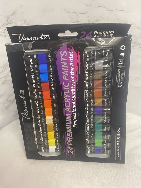 Acrylic Paint Set 24 Colors (0.41 oz 12 ml) Paint Kit For Artists & Beginners C