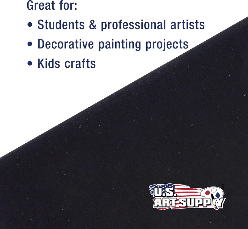 9 X 12 Inch Black Art Canvas Board Panels 6 Pack - 8 Ounce Heavyweight Cotton Ac gallery