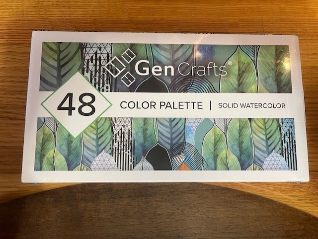 NEW GenCrafts 48 Color Solid Watercolor Paint Set & 15 page Paper Pad