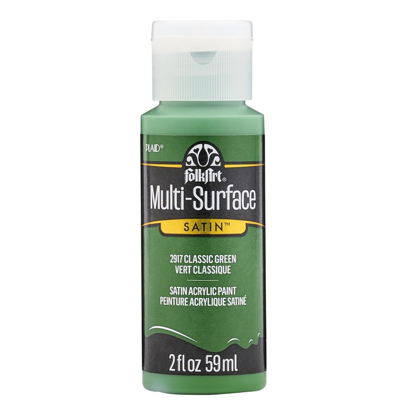 2917 MultiSurface Paint 2 Ounce Classic Green Craft Home Decor Art Supply