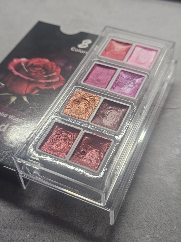 New Shimmer Solid Watercolor | Set of 8 Colors | Dop Down Menu