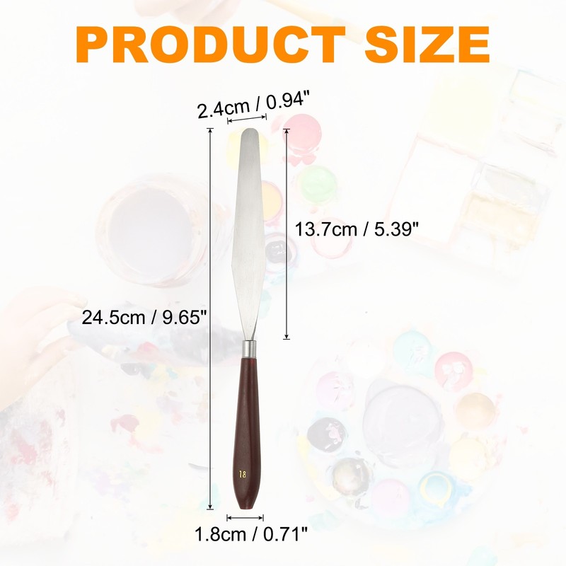 5pcs Painting Palette Knife 5.39 x 0.91 Inch Stainless Steel with Plastic Handle gallery