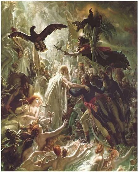 My Paint By Numbers Full Kit, Ossian Receiving the Ghosts 16″ x 20, AS IS