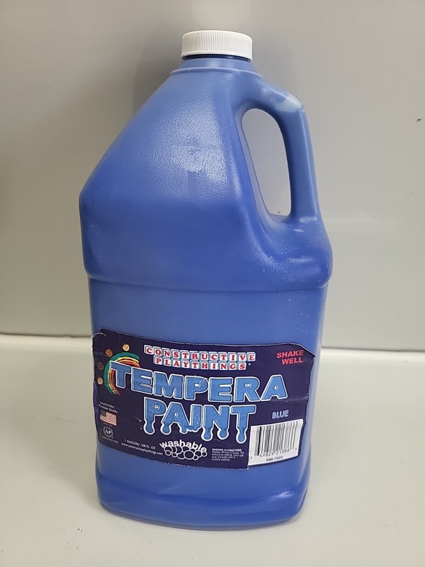 Tempera Paint Gallon Size Blue Non Toxic Vibrant Bold Kids Paint Washable